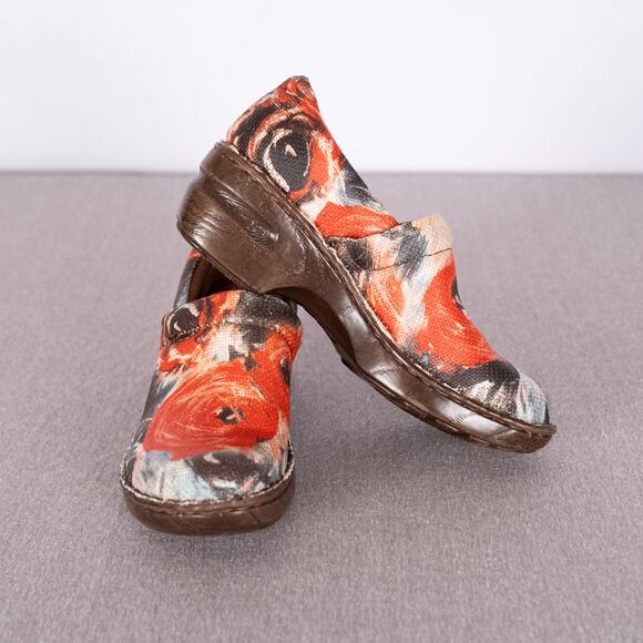 BOC BORN Floral Fabric Peggy Clog Women's SZ 8 Casual Comfort Lagenlook Art Boho - Picture 5 of 6
